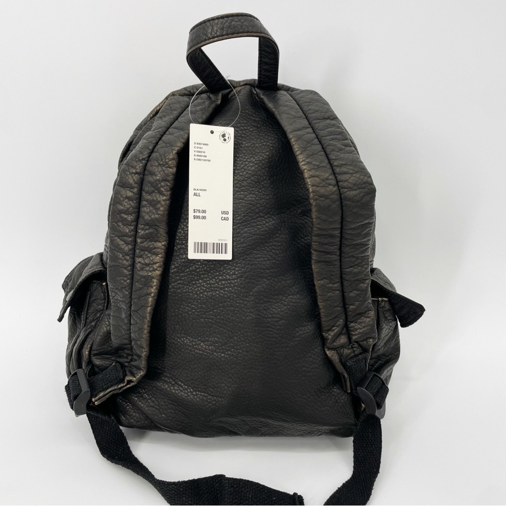 Urban Outfitters Silence + Noise Faux Leather Backpack Bookbag Purse Carryall - Picture 4 of 7